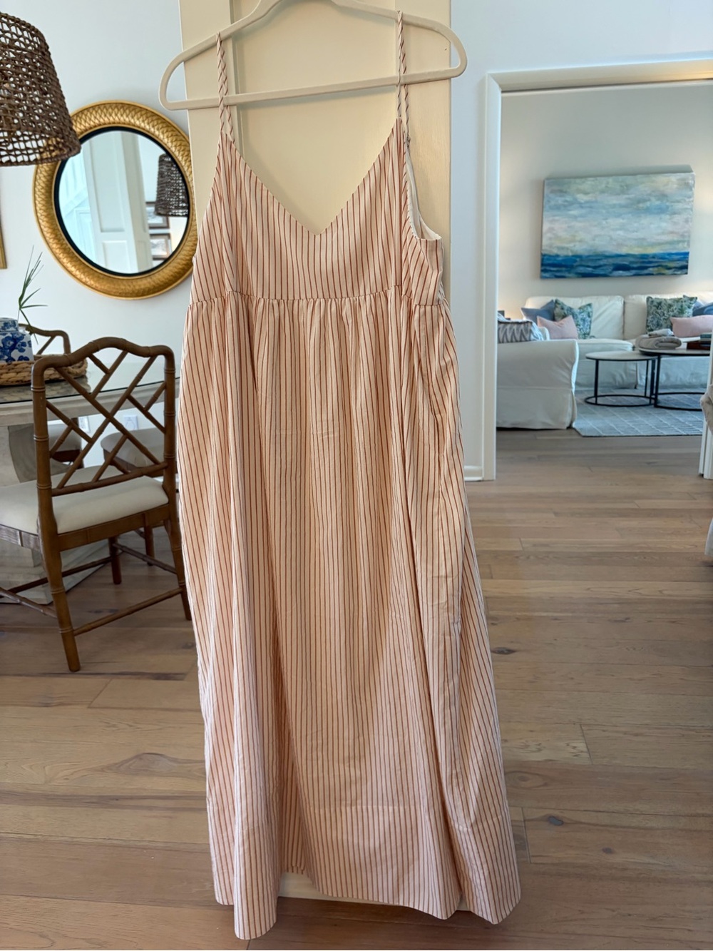 Jenni Kayne Cove Rust and White Striped Dress